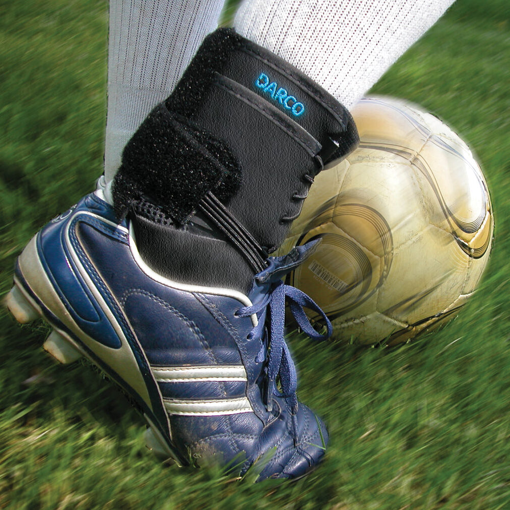 DARCO Web Ankle Brace provides ankle support during activity.
