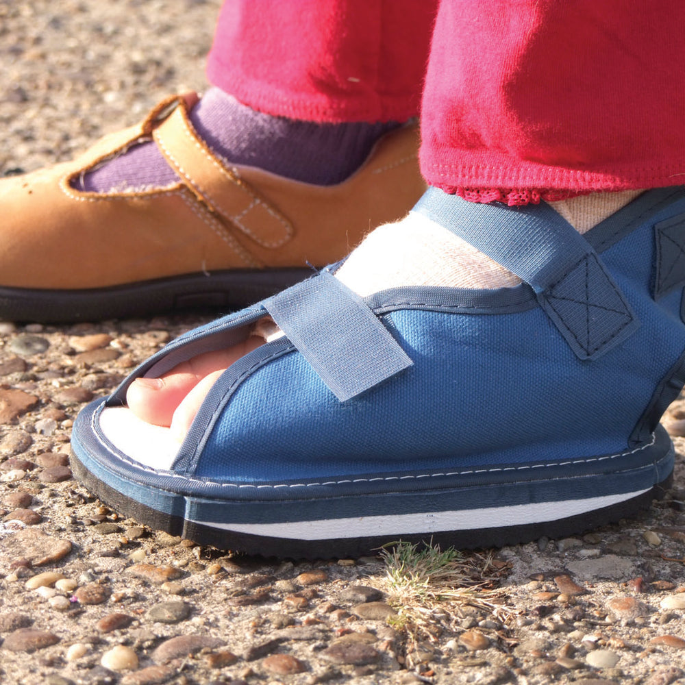 Rocker sole helps relieve pressure when walking