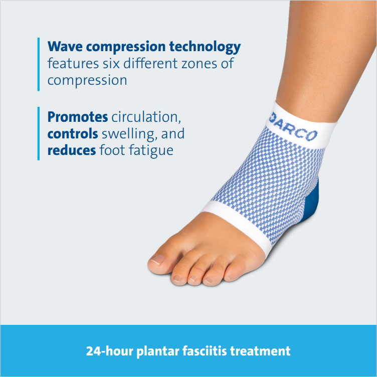 
                  
                    Promotes circulation, controls swelling, and reduces foot fatigue
                  
                