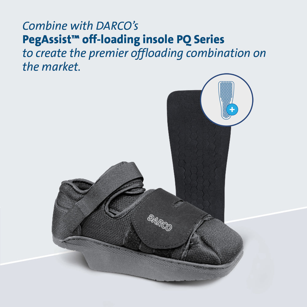 
                  
                    Offloading shoe combines with PQ offloading insole
                  
                