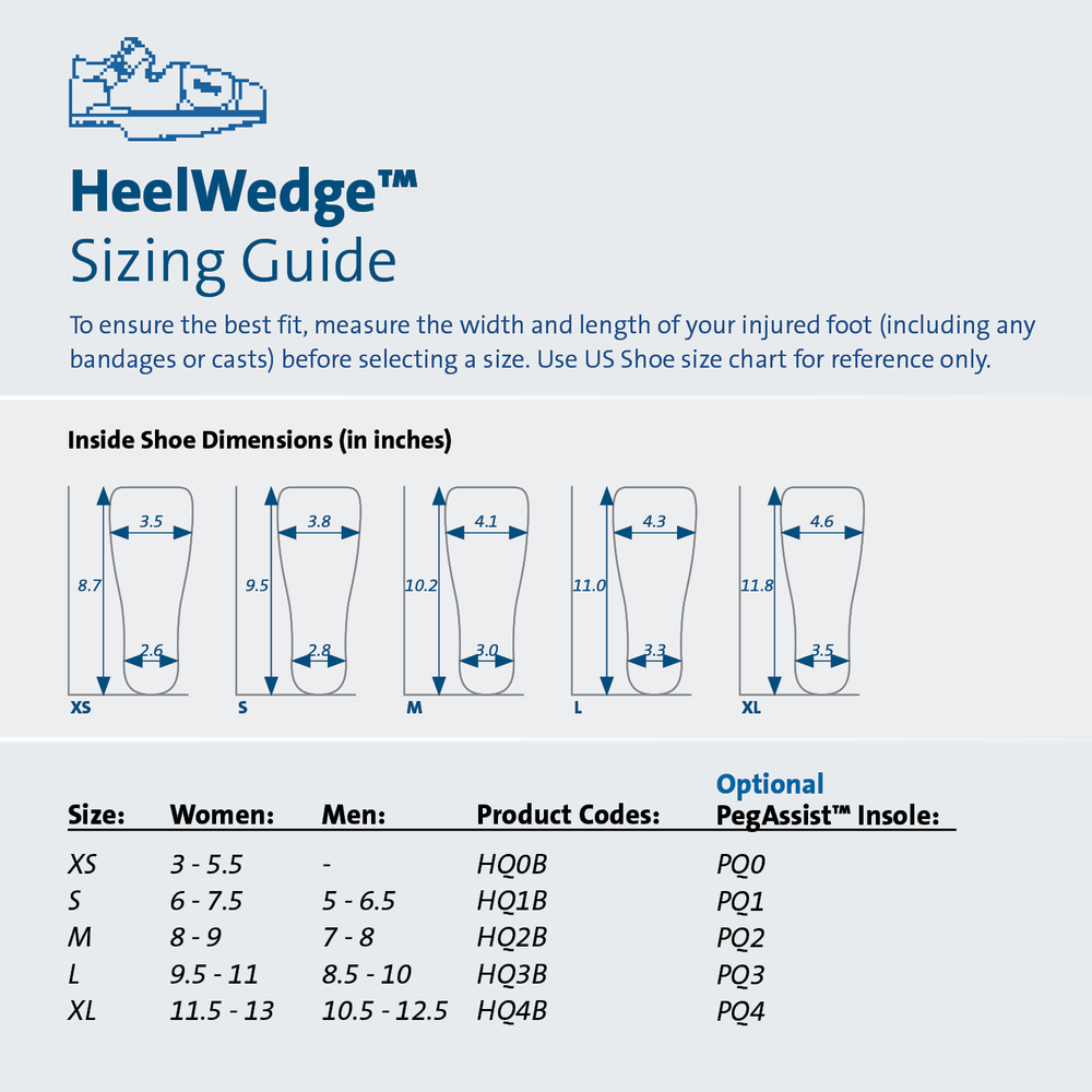 
                  
                    HeelWedge post op shoe sizing guide
                  
                