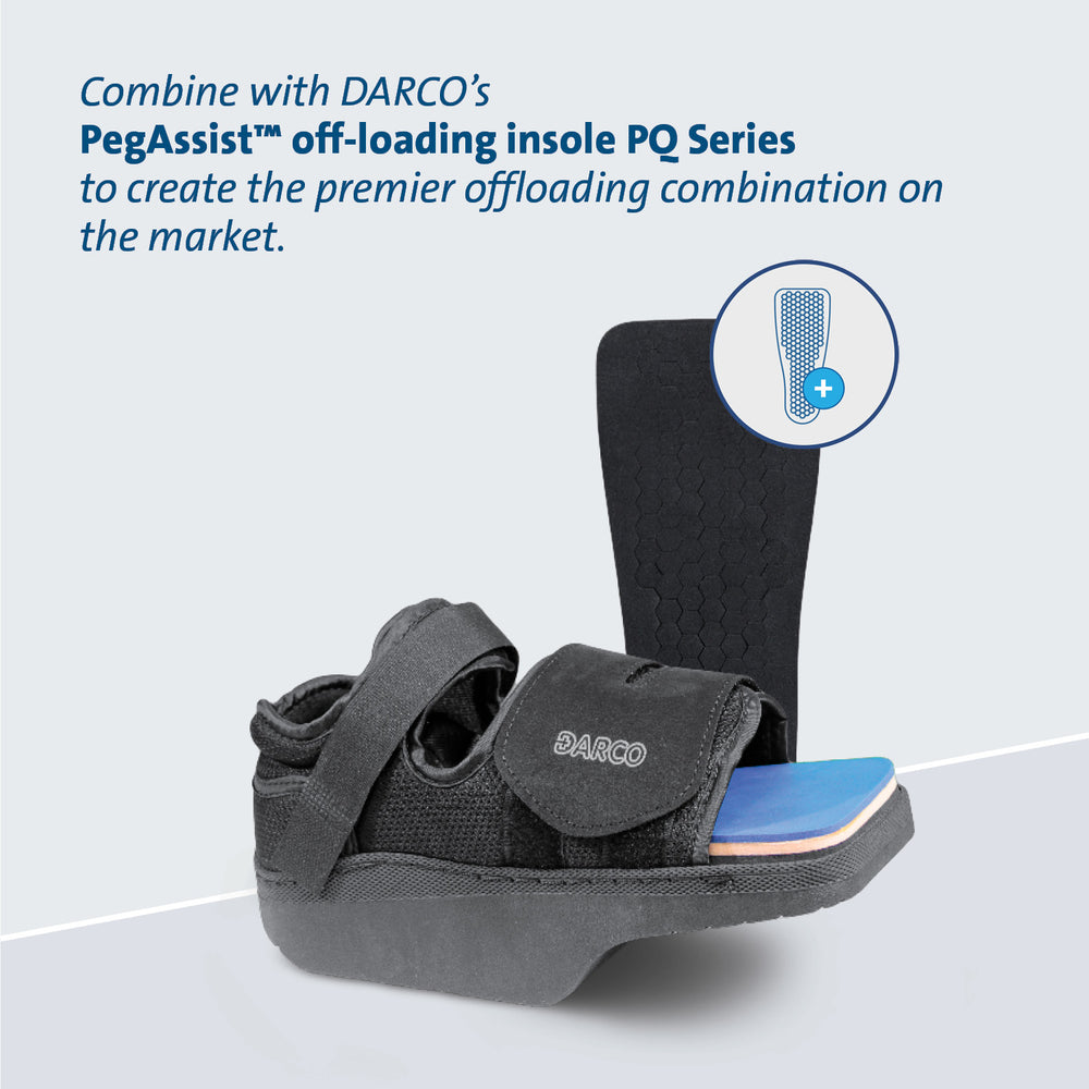 
                  
                    Offloading shoe combines with PQ offloading insole
                  
                
