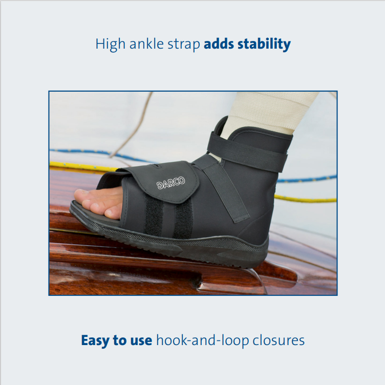 
                  
                    Easy to use hook and loop ankle strap adds stability
                  
                